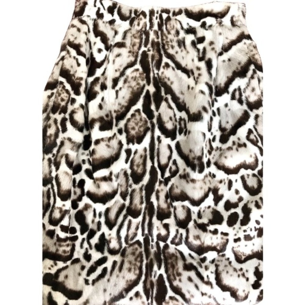 Christopher Kane Luxury Jaguar Print Leather Skirt